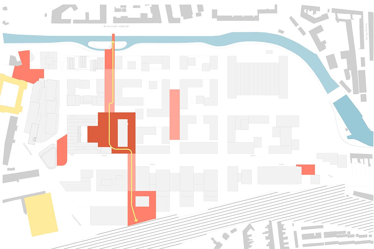 Concept - north south pedestrian axes