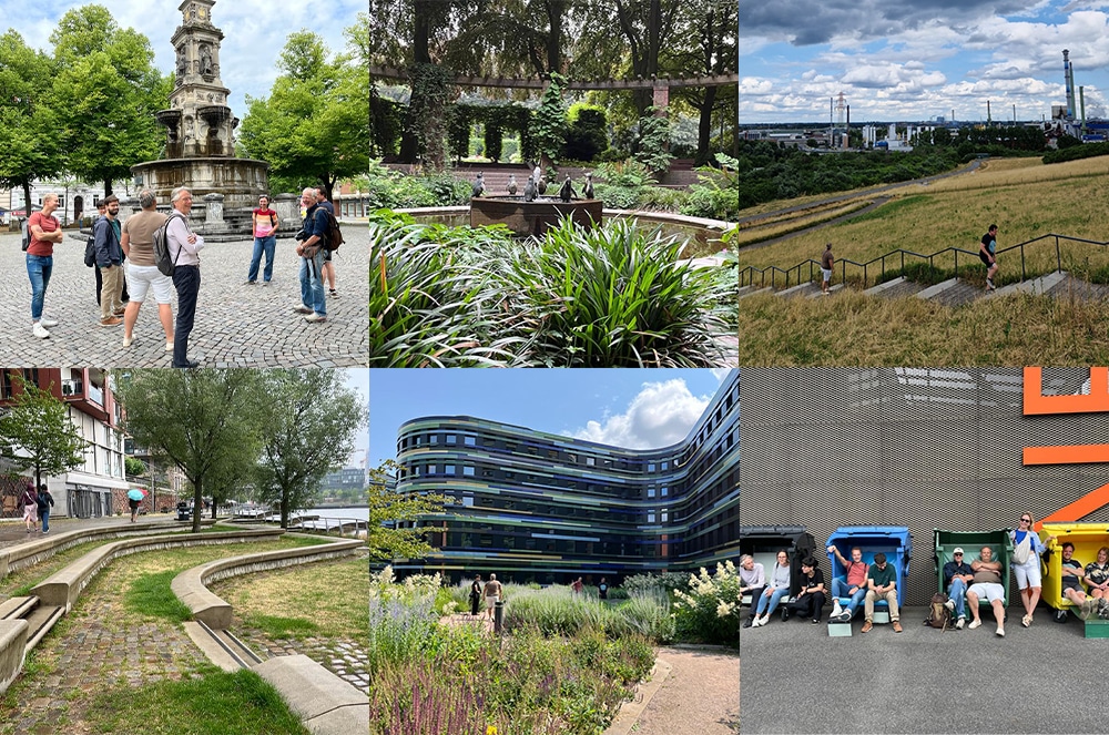 Collage van plekken die we in Hamburg hebben opgezocht